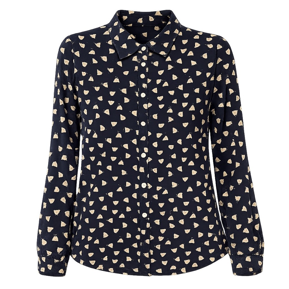 J.Crew Silk Cottagecore Chicken Print Shirt Women Size 4 Farmcore Whimsical Chic